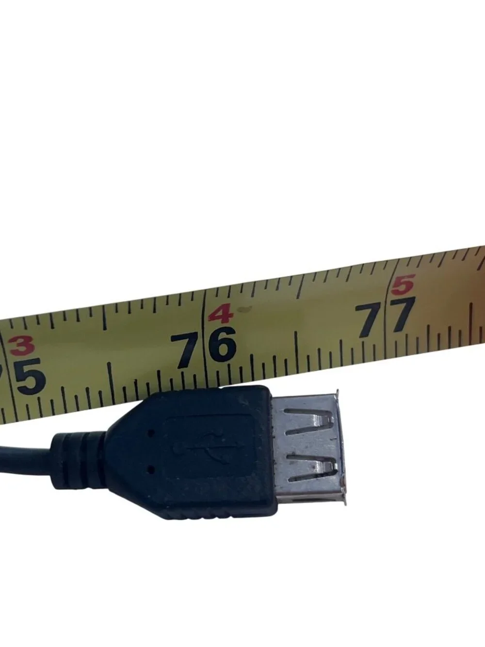 USB A Male To Female Extension Cable 77 Inch Black For Data Transfer & Charging